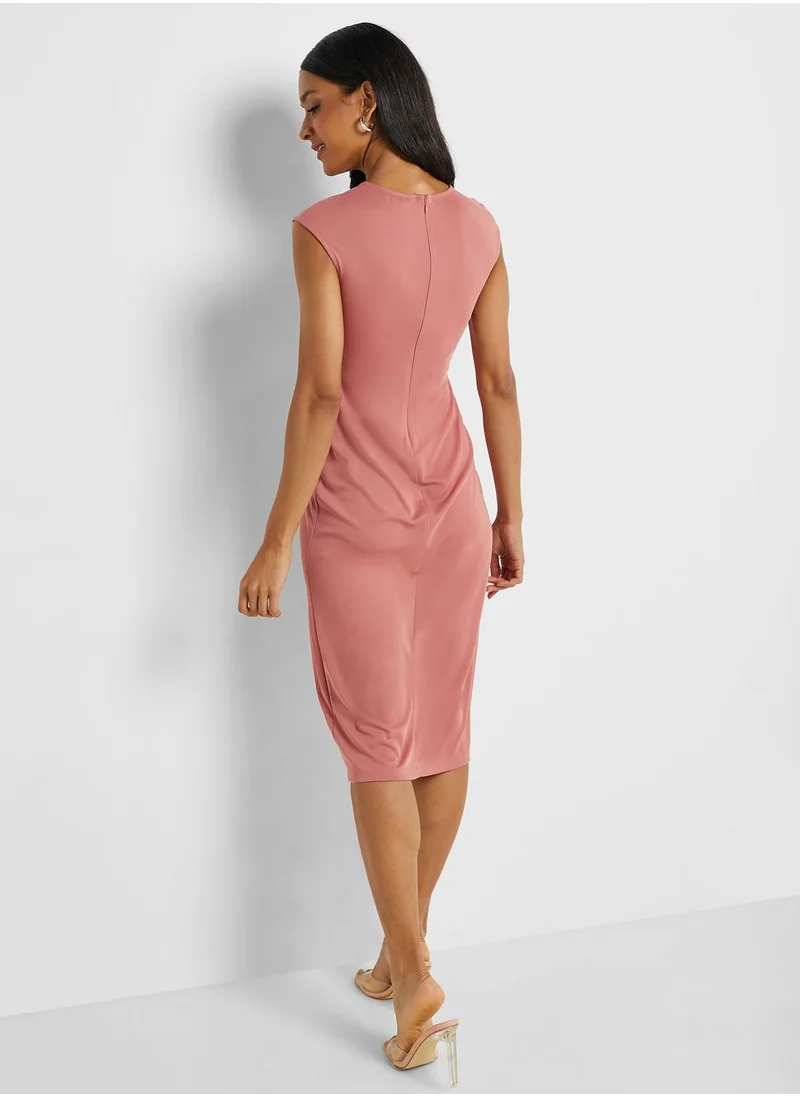 Lauren Ralph Lauren Front Twisted Knitted Dress