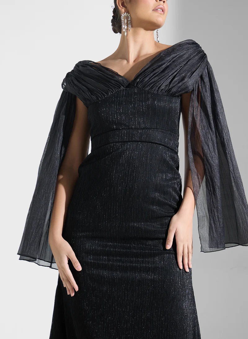 Iyra Off-Shoulder Evening Dress