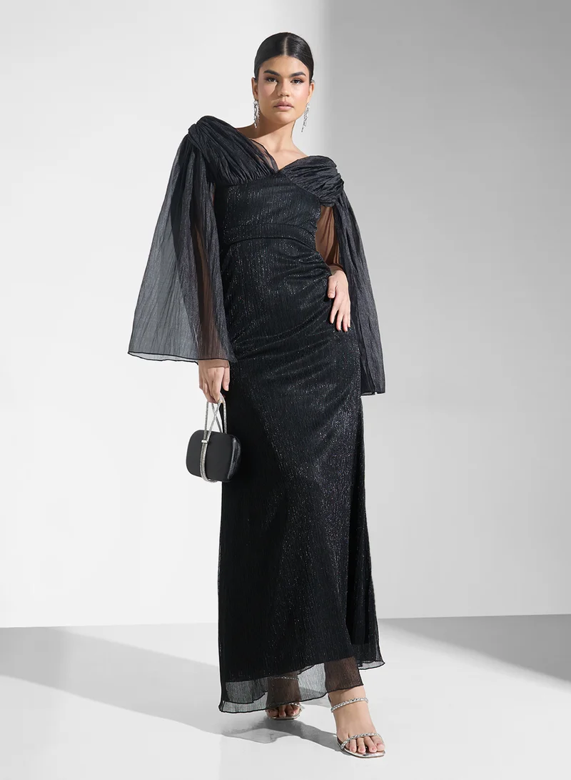 Iyra Off-Shoulder Evening Dress