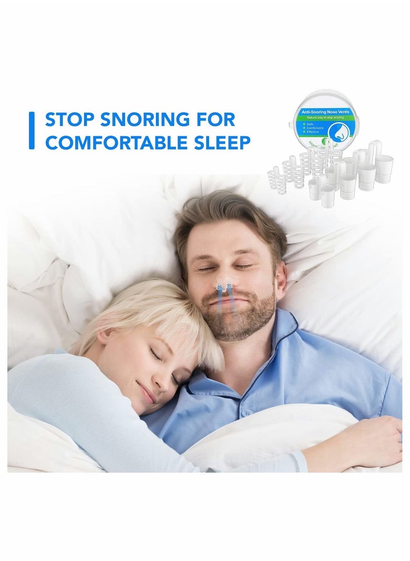 Anti Snoring Device, Snore Stopper Nasal Dilators Snoring Solution, Comfortable Nasal Dilators to Relieve Snore for Better Sleep Sleeping Aid Sleep, 8 PCS