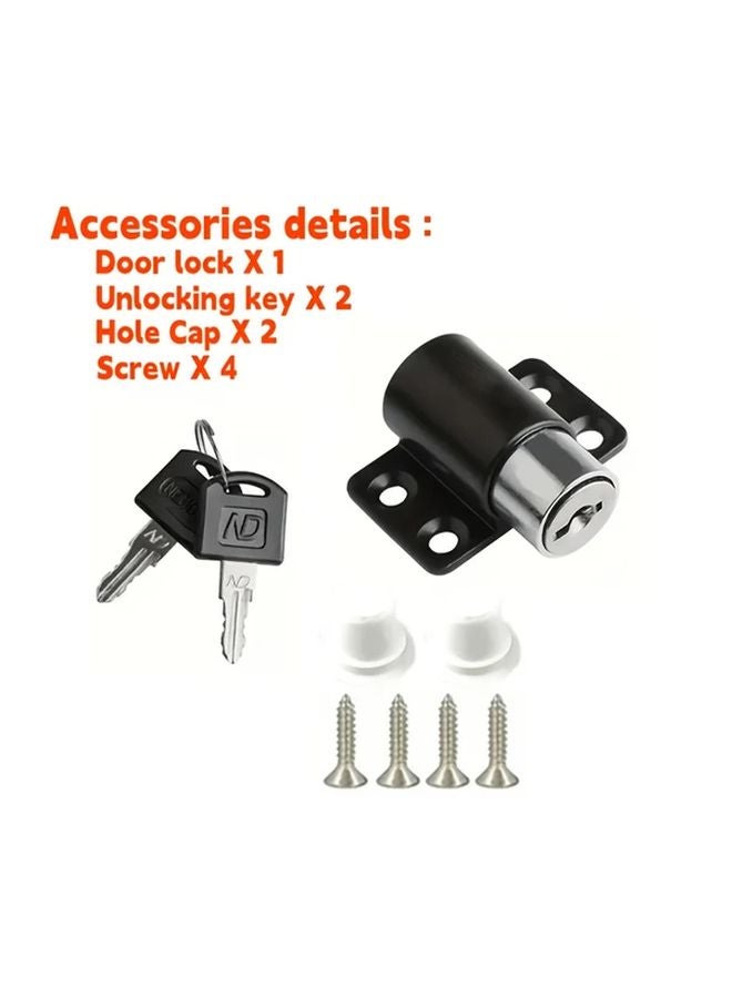 9 Piece Sliding Door Lock Set Aluminum Alloy Anti Pry Key Dual Security Push Pull Window - Image 1