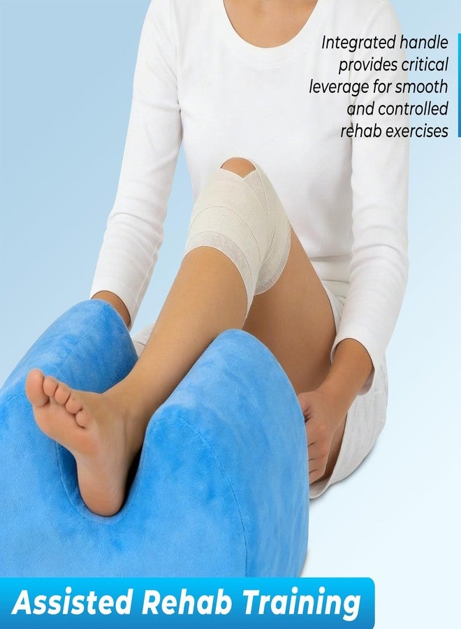 EKEPE Knee Replacement Surgery Pillow for Post Surgery Recovery - ACL Surgery, Knee Surgery and Hip Surgery Recovery, Memory Foam Leg Elevation Pillow for Leg Support, Rehab, Extension - Blue - Image 5