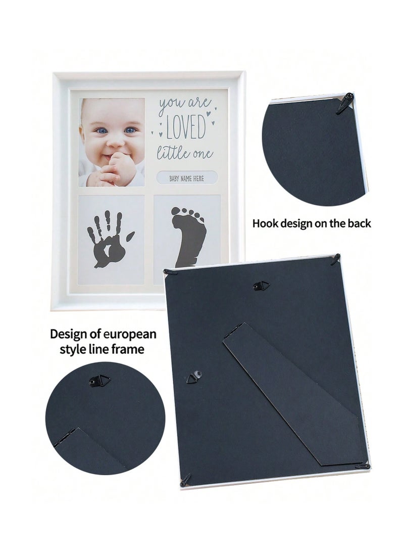 Decorhills 6-Pcs Baby Handprint and Footprint Keepsake Photo Frame with Black Color Pad for Newborn Boys & Girls, Personalized Baby Shower Gifts, Baby Girl & Boy Gifts  - Image 3