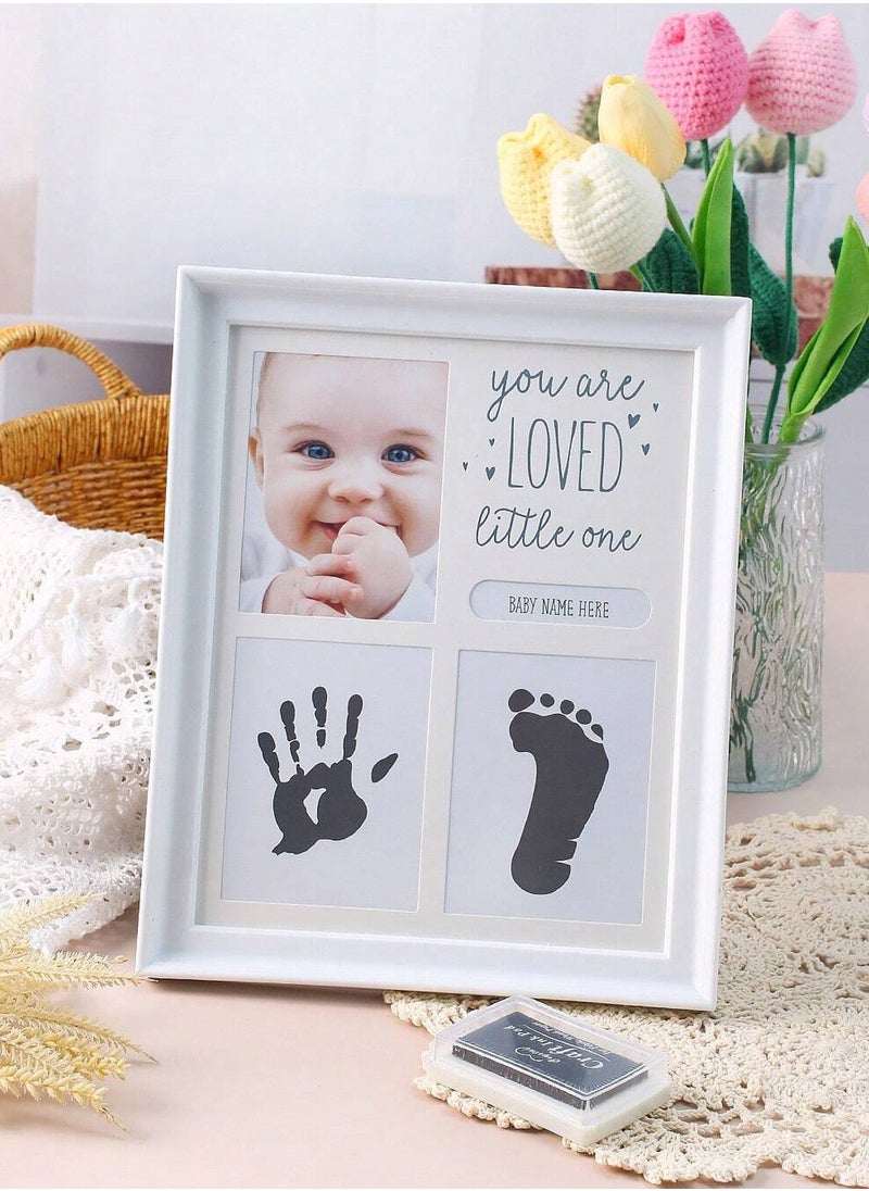 Decorhills 6-Pcs Baby Handprint and Footprint Keepsake Photo Frame with Black Color Pad for Newborn Boys & Girls, Personalized Baby Shower Gifts, Baby Girl & Boy Gifts  - Image 5