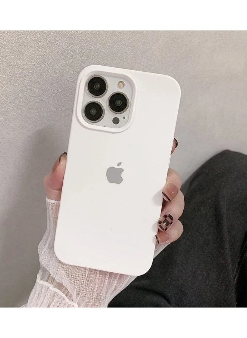 Generic - Silicone Case Cover Full Covered Anti Scratch Shockproof  For Apple iPhone 15 Pro Max (White) - Image 1