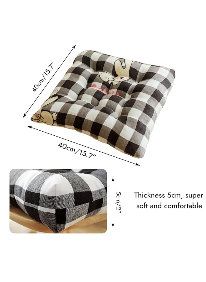 erorex Cotton Chair Cushion Square Chair Pads Non Slip Seat Cushion Floor Pillow Cushion For Chair Living Room Balcony Office Sofa Yoga 16 Inch 40Cm B - Image 2