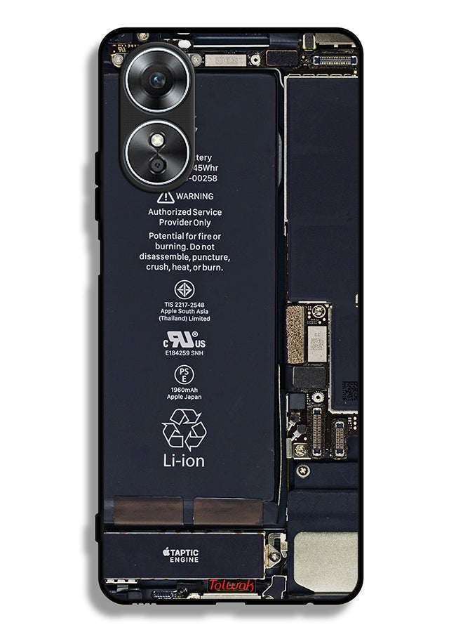 Tolwak Oppo A17 Protective Case Cover Phone Circuit Pattern - Image 2