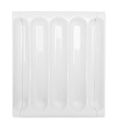 Camco Adjustable Cutlery Tray - Designed for RV and Compact Kitchen Drawers, Adjusts Between 9" and 13" for an Easy Custom Fit -White (43503) - Image 4