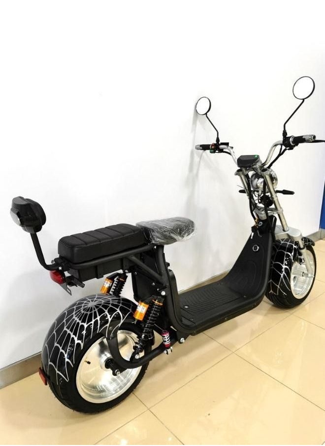 Crony G-029 Electric Motorcycle e Motorbike High Speed Harley tire Double Seat with Double Battery | Black Spider  - Image 3