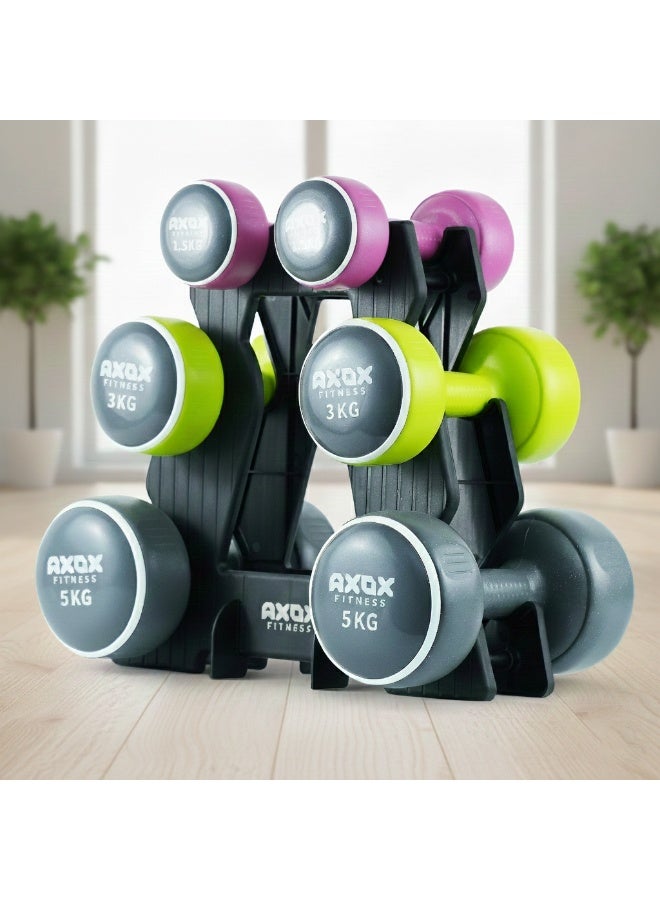 Axox Fitness Dumbbell Set 19kg | Home Gym Strength Training Dumbbells - Image 2