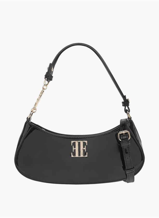 ELLE Womens Solid Shoulder Bag With Zip Closure And Adjustable Strap  - Image 1