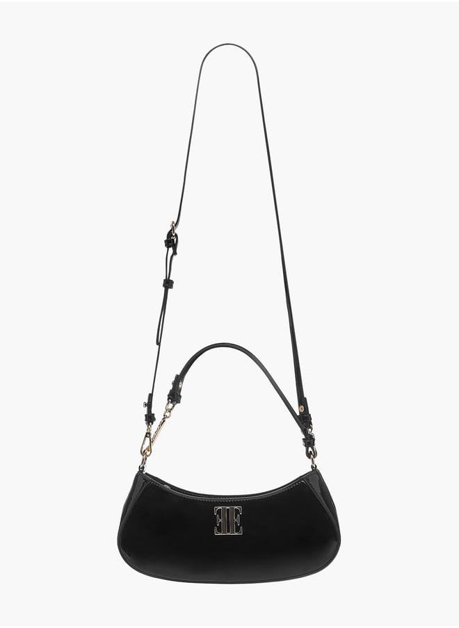 ELLE Womens Solid Shoulder Bag With Zip Closure And Adjustable Strap  - Image 2