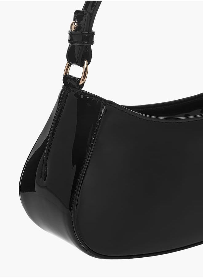 ELLE Womens Solid Shoulder Bag With Zip Closure And Adjustable Strap  - Image 5