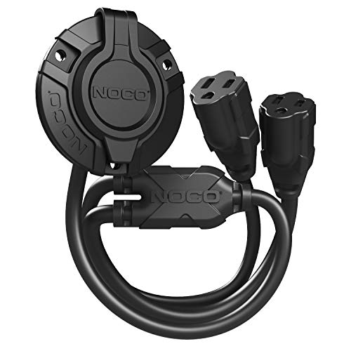 NOCO GCP2 15A AC Port Plug, 125V Power Inlet Socket, and Waterproof Electrical Outlet Receptacle Box with Dual 18-Inch Integrated Outdoor Extension Cords - Image 1