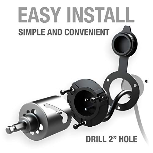 NOCO GCP2 15A AC Port Plug, 125V Power Inlet Socket, and Waterproof Electrical Outlet Receptacle Box with Dual 18-Inch Integrated Outdoor Extension Cords - Image 3
