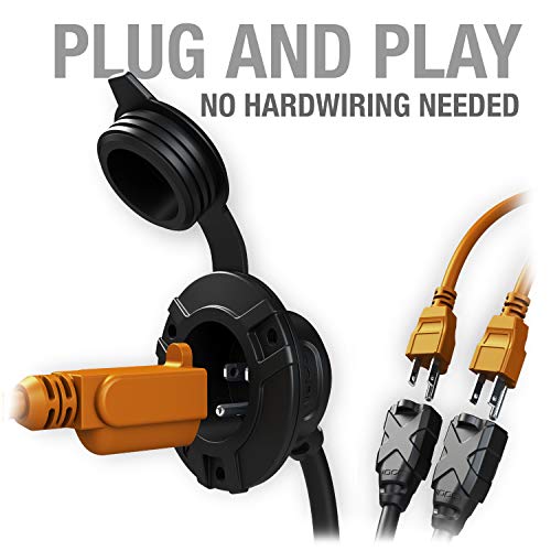 NOCO GCP2 15A AC Port Plug, 125V Power Inlet Socket, and Waterproof Electrical Outlet Receptacle Box with Dual 18-Inch Integrated Outdoor Extension Cords - Image 2