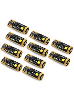 SYOSI لمبات LED بيضاء مجمعة للسيارة، 168 T10 2825 W5W لمبات LED خالية من الأخطاء في Canbus للوحة الترخيص وخريطة القبة وباب المجاملة وصندوق السيارة والأضواء الداخلية 10 قطع  - Image 1
