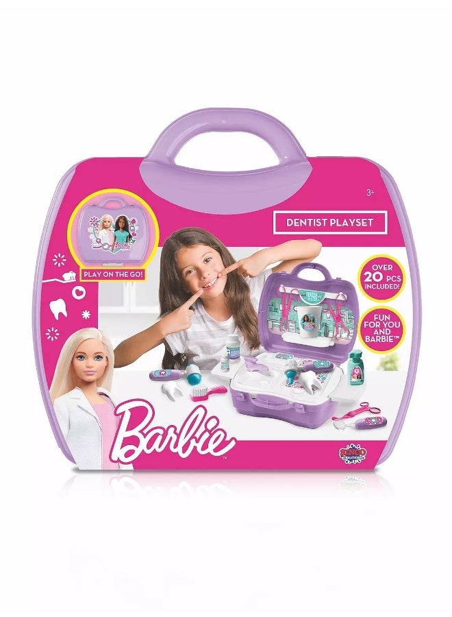 Barbie Barbie Play on the Go Dentist Clinic Playset (20 Pieces)  - Image 1