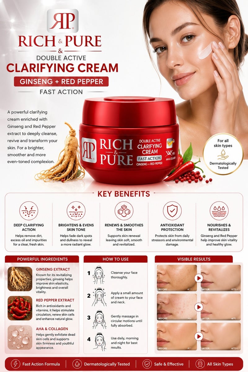 Rich & Pure Double Active Clarifying Cream 275m - Image 2