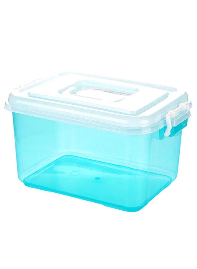 CHAHUA Camellia Storage Box, Plastic Container, Household Medicine Box, Portable Handheld, 8.5l, 1 Piece, Blue - Image 5