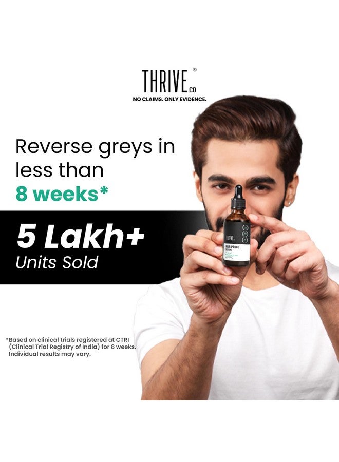 ثريفيكو سيروم مضاد للشيب للشعر | يعالج ويحد من ظهور الشيب | أركوليس + بيوتين + مستخلص الشاي الأسود | خفيف الوزن، غير لزج وعديم الرائحة | للرجال والنساء | 50 مل - Image 2