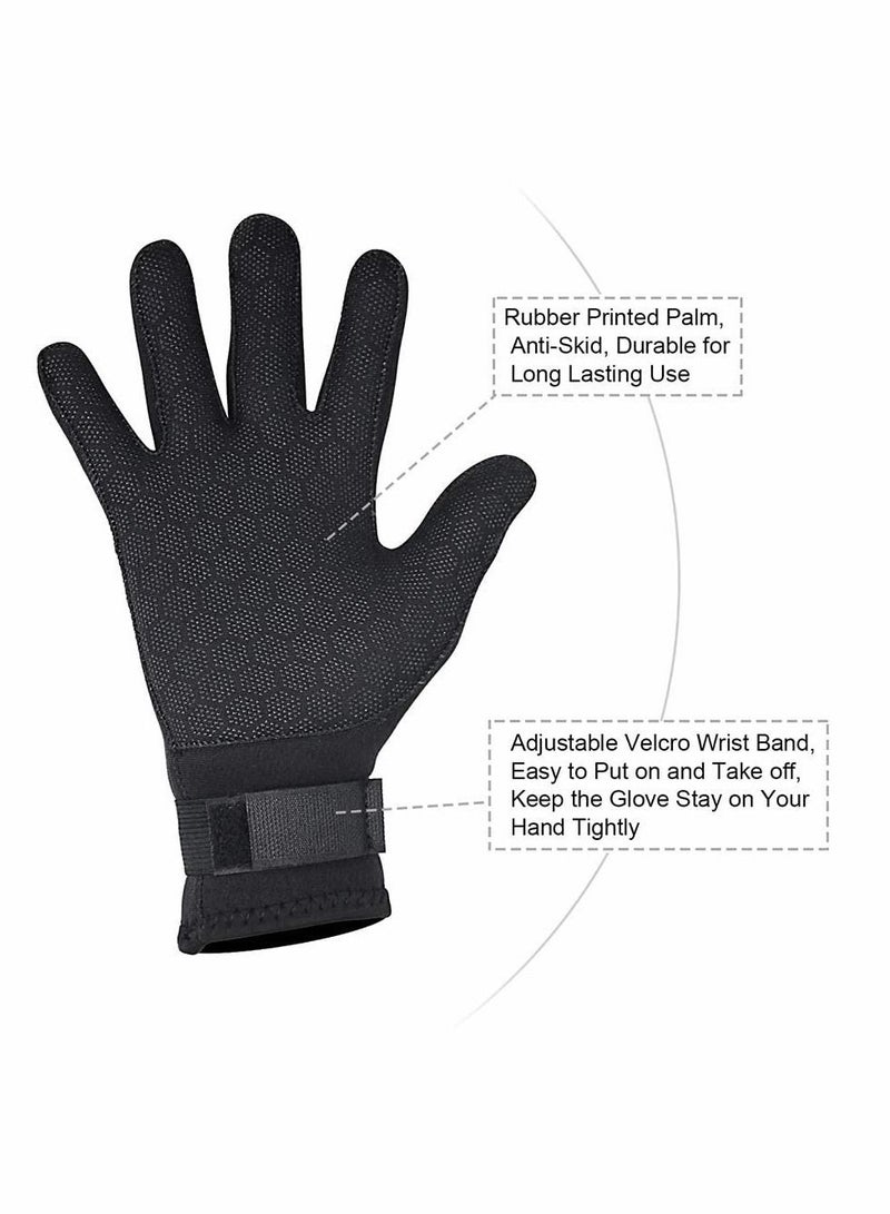 Y&D Water Gloves, 3mm & 5mm Neoprene Five Finger Warm Wetsuit Winter Gloves for Scuba Diving Snorkeling Paddling Surfing Kayaking Canoeing Spearfishing Skiing - Image 5