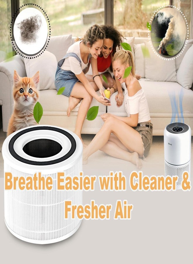 BRENSTEN 2 Pack Core 300 Replacement Filter for True HEPA LEVOIT Core 300 and Core 300S Air Purifier, Core 300-RF, 3-in-1 H13 Activated Carbon Filtration System for Dust, Lint, Pollen, Pet Dander etc. (White) - Image 3