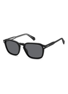 Polaroid Unisex Polarized Rectangular Sunglasses - Pld 4156/S/X Black Millimeter - Lens Size: 53 Mm  - Image 1