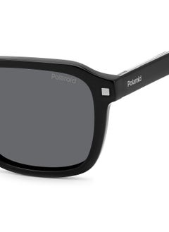 Polaroid Unisex Polarized Rectangular Sunglasses - Pld 4156/S/X Black Millimeter - Lens Size: 53 Mm  - Image 5