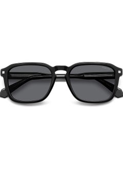 Polaroid Unisex Polarized Rectangular Sunglasses - Pld 4156/S/X Black Millimeter - Lens Size: 53 Mm  - Image 4
