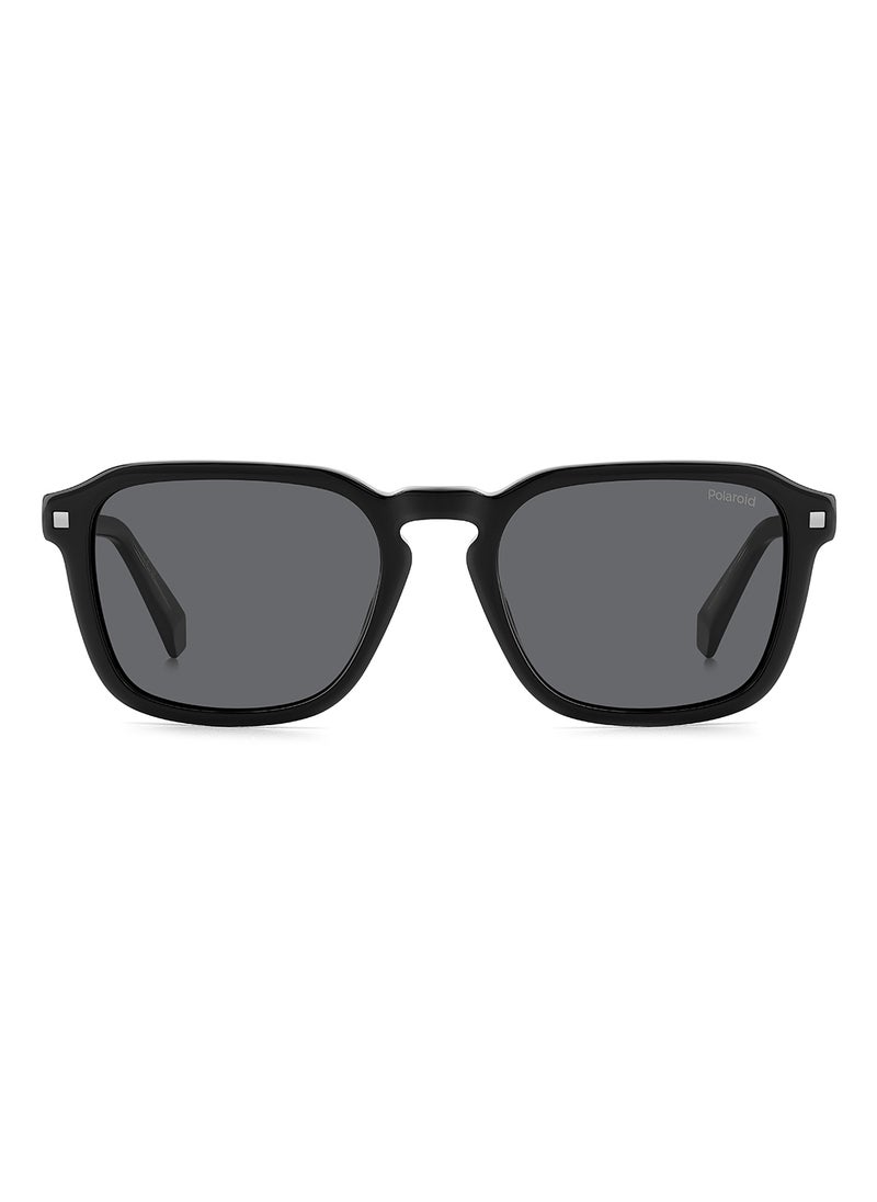 Polaroid Unisex Polarized Rectangular Sunglasses - Pld 4156/S/X Black Millimeter - Lens Size: 53 Mm  - Image 3