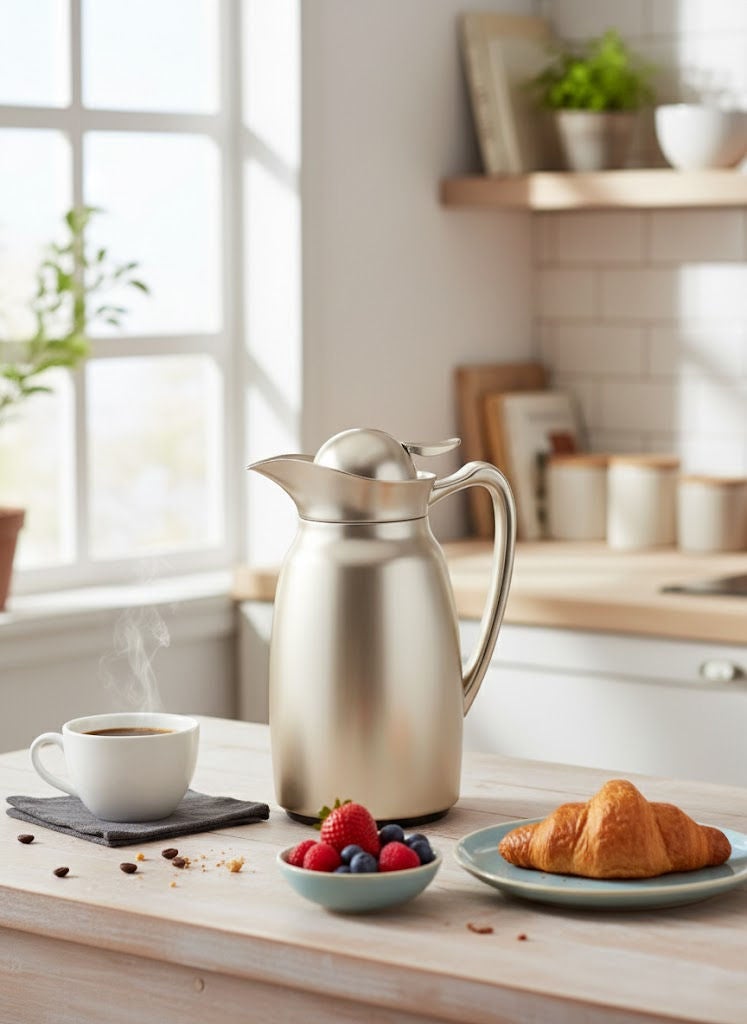 Trust Stainless Steel Tea/Coffee Flask 0.6 Liter Gold - Image 1