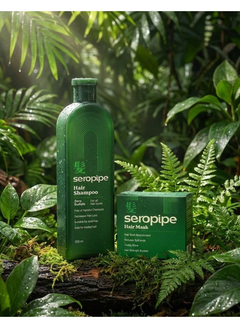 Seropipe Hair Care Set – Shampoo 300ml & Deep Repair Mask 225g - Image 3