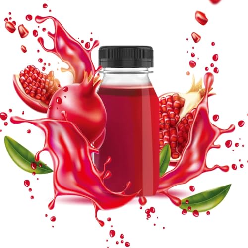 Hulless 8 Pcs 8 Ounce Plastic Juice Bottle Drink Containers Juicing Bottles with Black Lids, Suitable for Juice, Smoothies, Milk and Homemade Beverages - Image 3