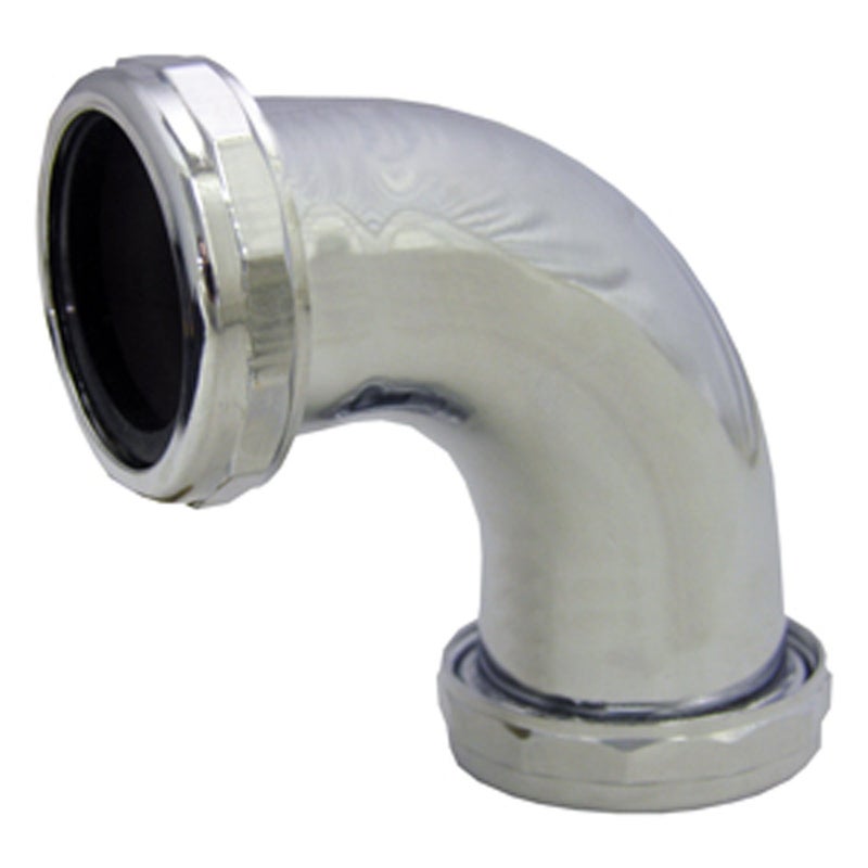 LASCO 033853 112Inch Chrome Plated Brass Slip Joint Both Ends 90Degree Elbow with Nuts and Washers