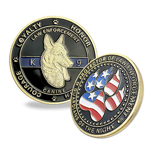 ASmileIndeep K9 Police Challenge Coin Law Enforcement Officer Canine Military Gift - Image 1