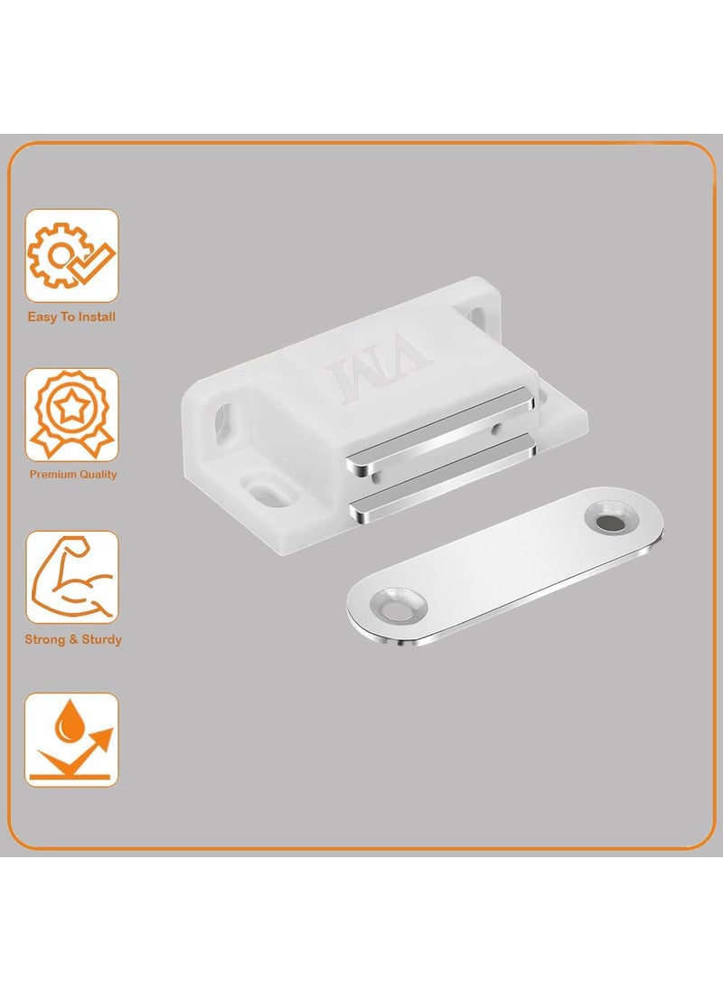 AOKING AOKING Door CatcherDrawer Magnet for CabinetCupboardWardrobeDoor Magnetic Stopper White Size M2 Pack of 16  - Image 2