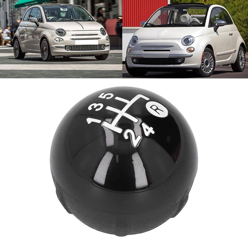 plplaaoo 5 Speed Gear Shift Knob Cap,Car Gear Shift Knob,Plastic Gear Stick Knobs,Gear Shift Knob with Cap Decorative Cover Replacement Kit Fit for Fiatss 500 500c 2007 ‑ 2018 Lhd RHD - Image 4