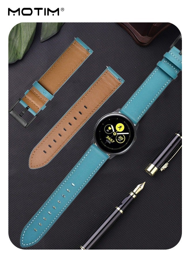 Motim Watch Band Compatible with Samsung Galaxy Active1/2 20mm, Leather Replacement Strap Sport Strap, Durable, Easy Installation - Image 2