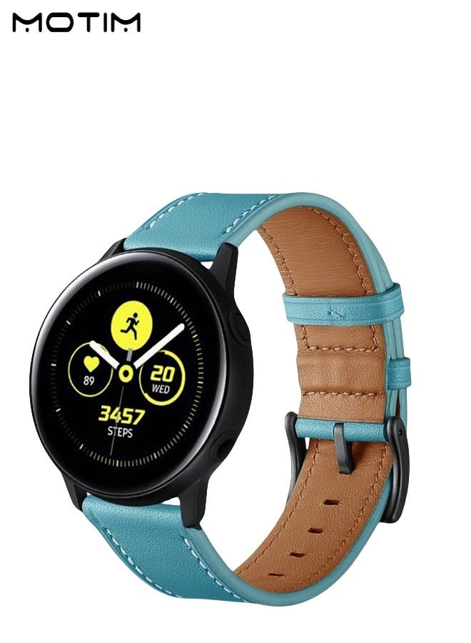 Motim Watch Band Compatible with Samsung Galaxy Active1/2 20mm, Leather Replacement Strap Sport Strap, Durable, Easy Installation - Image 1