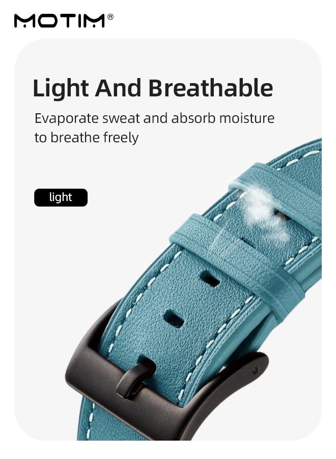 Motim Watch Band Compatible with Samsung Galaxy Active1/2 20mm, Leather Replacement Strap Sport Strap, Durable, Easy Installation - Image 5