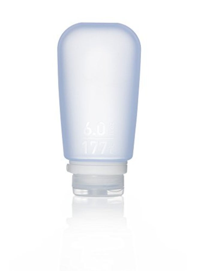 humangear GoToob XL Refillable Silicone Travel Bottle Locking Lid FoodSafe Material Blue XL 6 floz 177ml - Image 1
