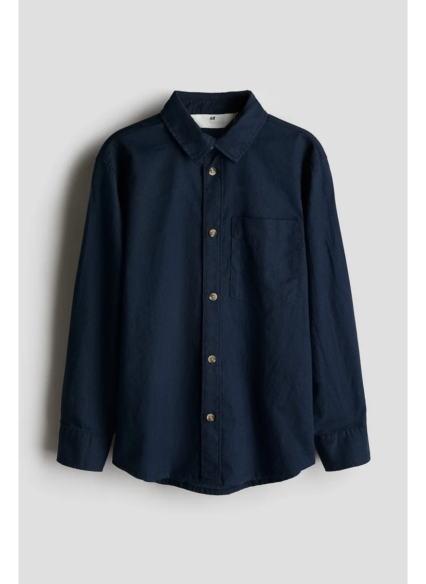 اتش اند ام Linen-Blend Shirt