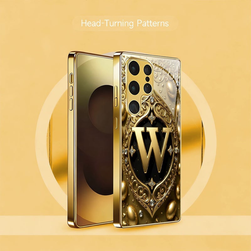 Mixed Color 1 Electroplated Letter W Pattern Phone Case for Samsung Galaxy A15 - Image 3