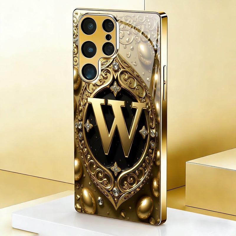 Mixed Color 1 Electroplated Letter W Pattern Phone Case for Samsung Galaxy A15 - Image 2