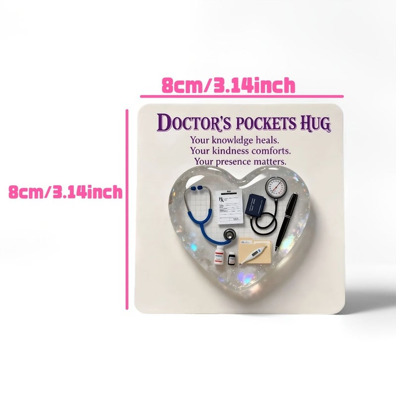 Doctor Pocket Hug Heart Card Inspirational Encouragement Gift Style 1 - Image 3