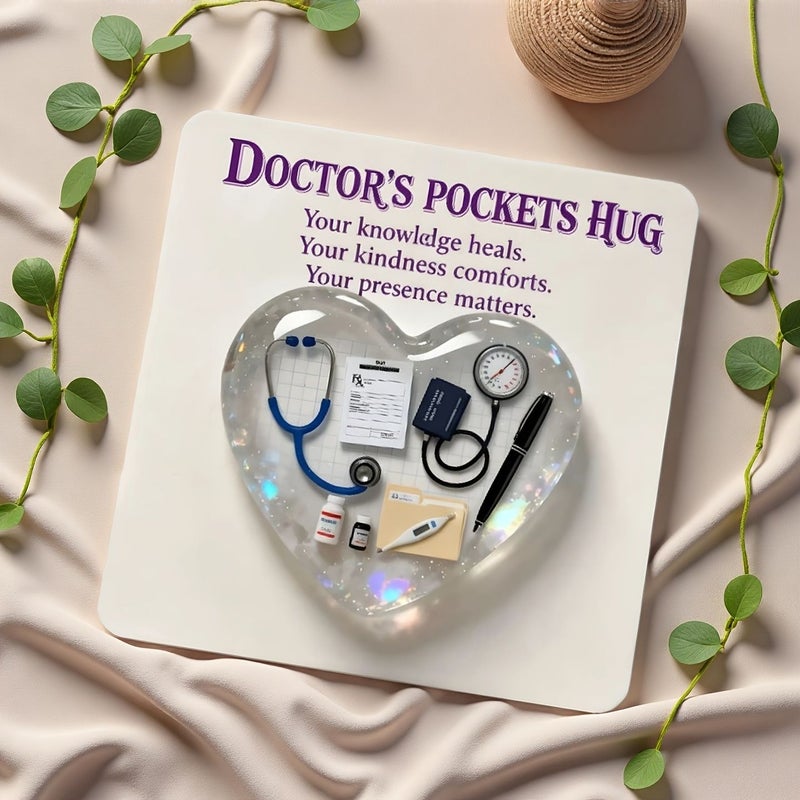 Doctor Pocket Hug Heart Card Inspirational Encouragement Gift Style 1 - Image 4