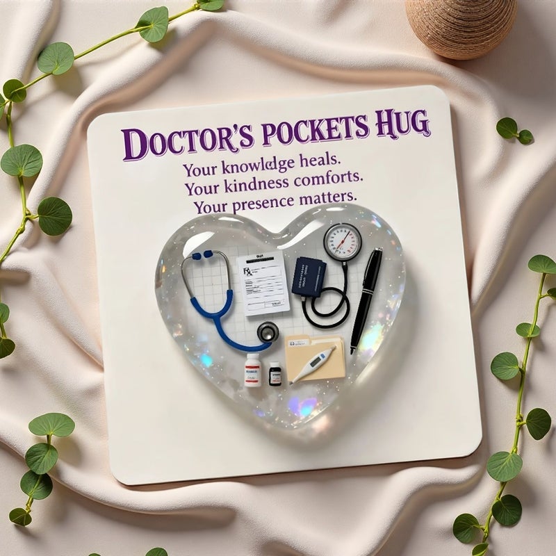 Doctor Pocket Hug Heart Card Inspirational Encouragement Gift Style 1 - Image 2