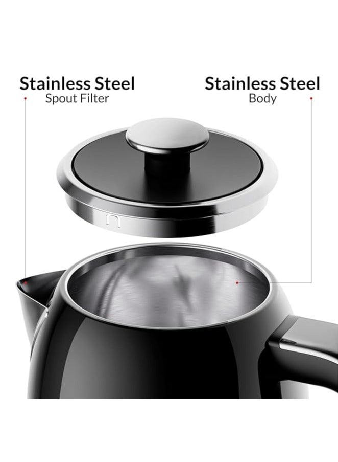 Feller Germany, Retro Style 1.7L Kettle with Thermometer, 2200 W, Stainless Steel Body, STRIX Controller, Dry Boil & Automatic Switch-Off, EK200, (Black) - Image 3