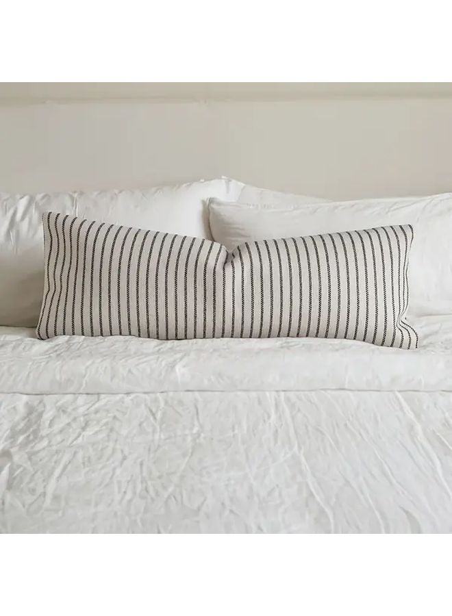 Modern Minimalist Chenille Pillow Cover Striped Neutral Tone 35 43x13 78 Inch Soft Durable Fabric - Image 3
